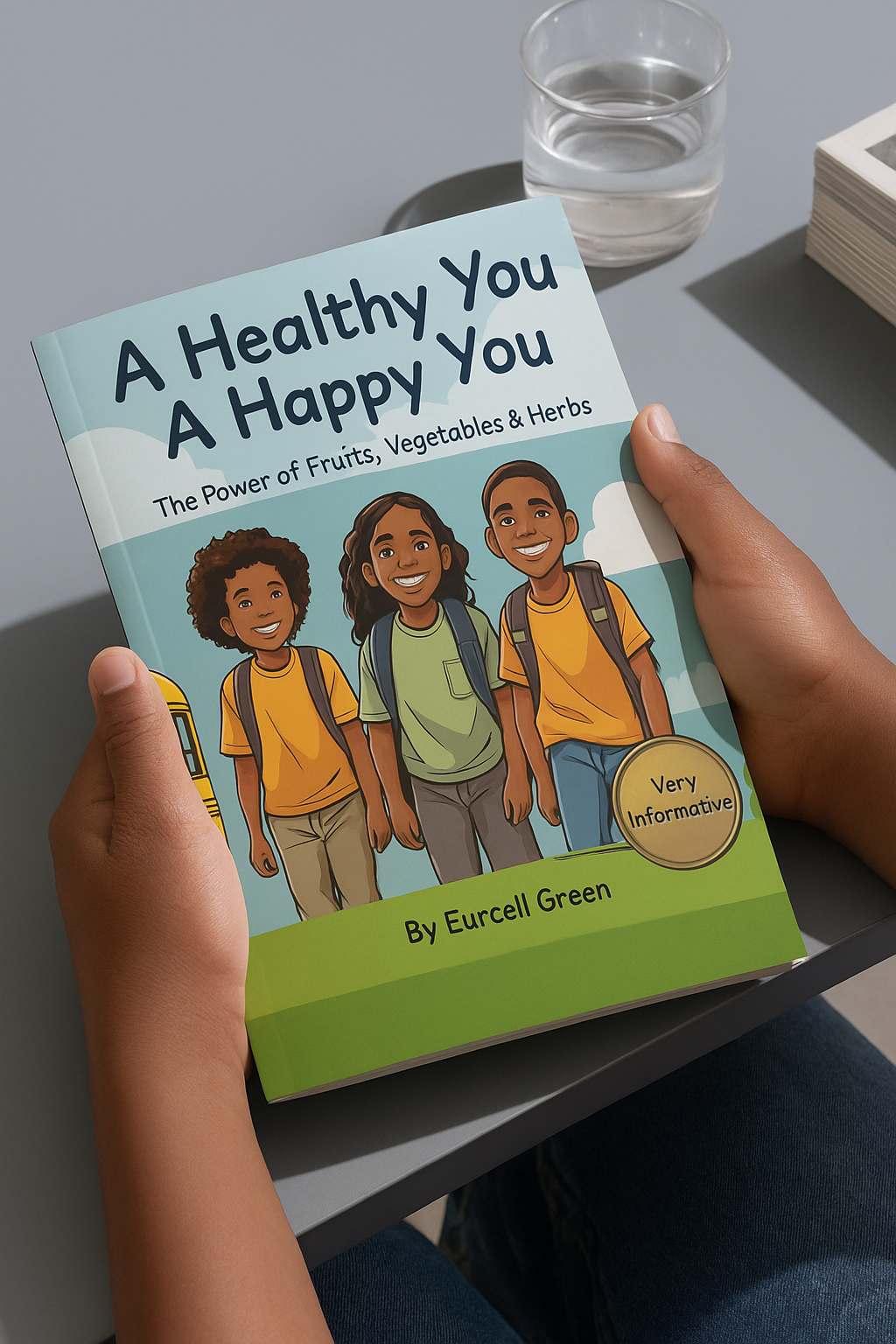 Teacher using A Healthy You, A Happy You in a classroom wellness lesson