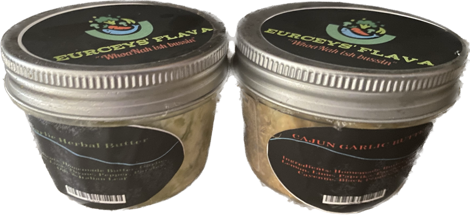 GARLIC BUTTERS COMES IN 2 FLAVA 4OZ CONTAINERS