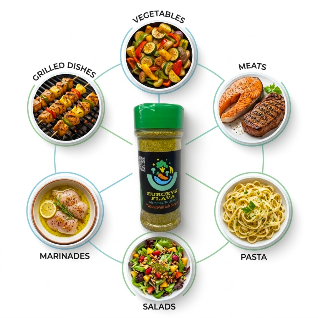 Eurceys' Flava® Cajun Salt Free Seasoning "HERBAL LOVERS" Spice Blends