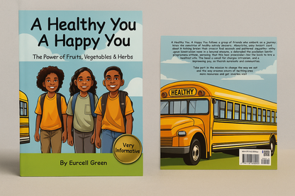 A Healthy You, A Happy You softback book cover — interactive kids’ healthy habits workbook