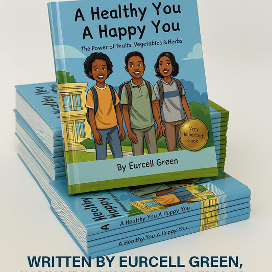 A Healthy You, A Happy You softback book cover on white — Eurceys’ Flava® guide to healthy cooking