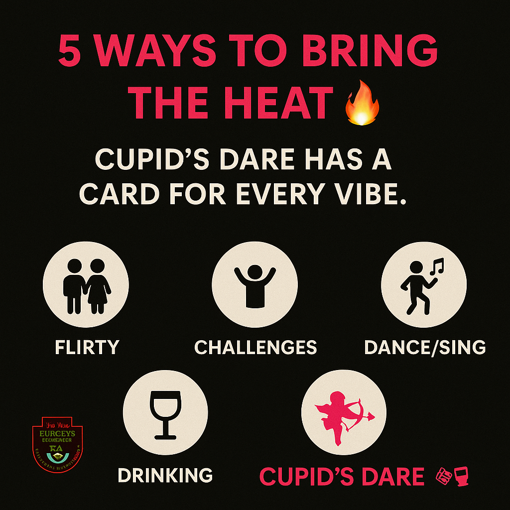 Eurceys' Flava® Cupid Dare box showing how to play, contents, and age rating
