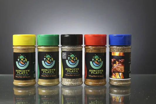 Five spices by Eurceys' Flava® All Natural Spices and butters 