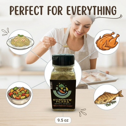 Eurceys Flava® Cajun Spice Mixes without salt "Garlic Lemon Pepper" Seasoning
