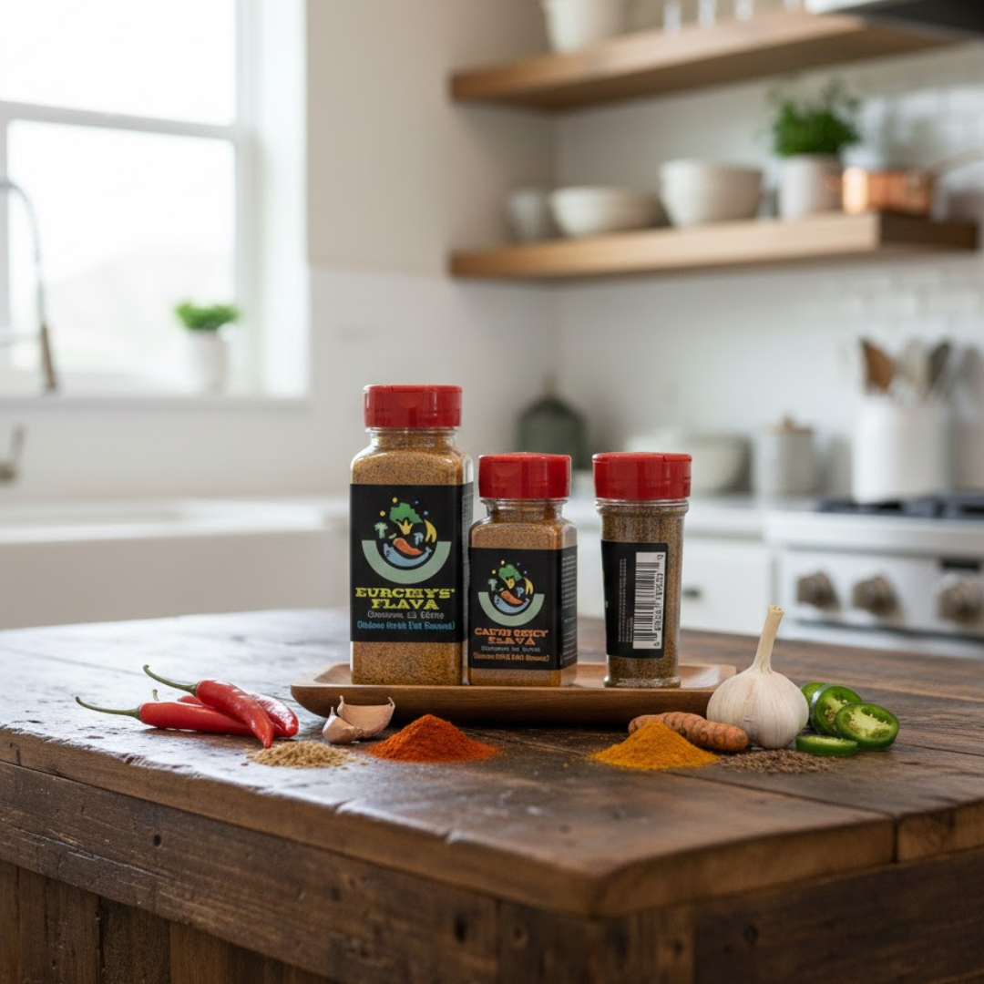 EURCEYS' FLAVA® CAJUN SPICES NO SODIUM "Cajun Spicy" Seasoning