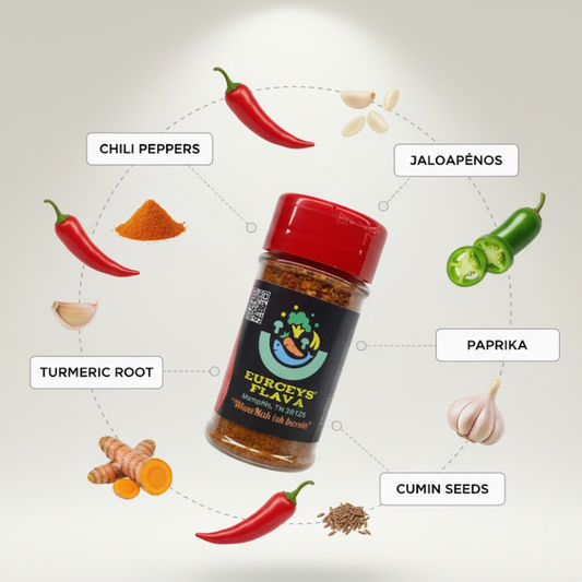 EURCEYS' FLAVA® CAJUN SPICES NO SODIUM "Cajun Spicy" Seasoning