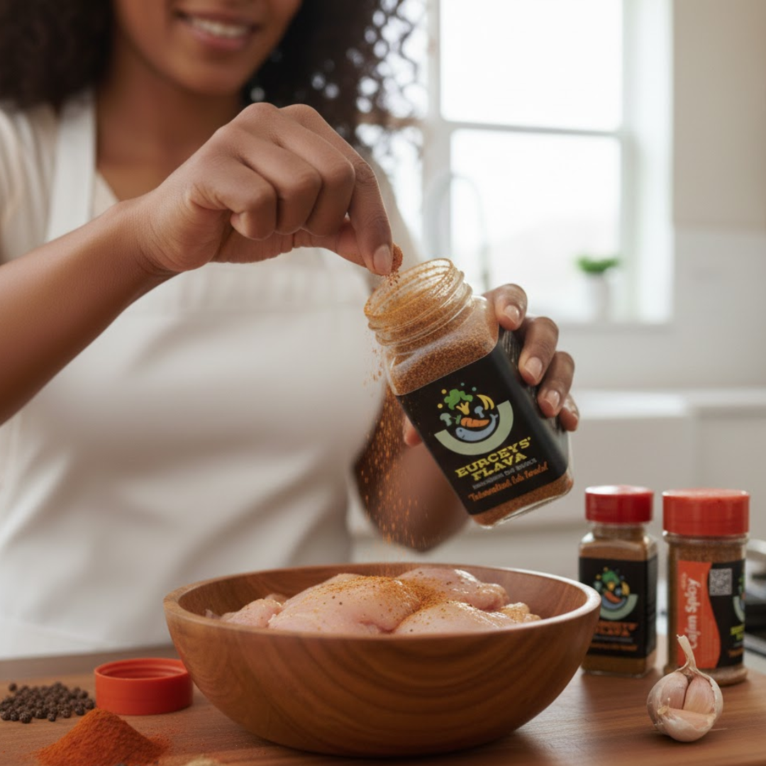 EURCEYS' FLAVA® CAJUN SPICES NO SODIUM "Cajun Spicy" Seasoning